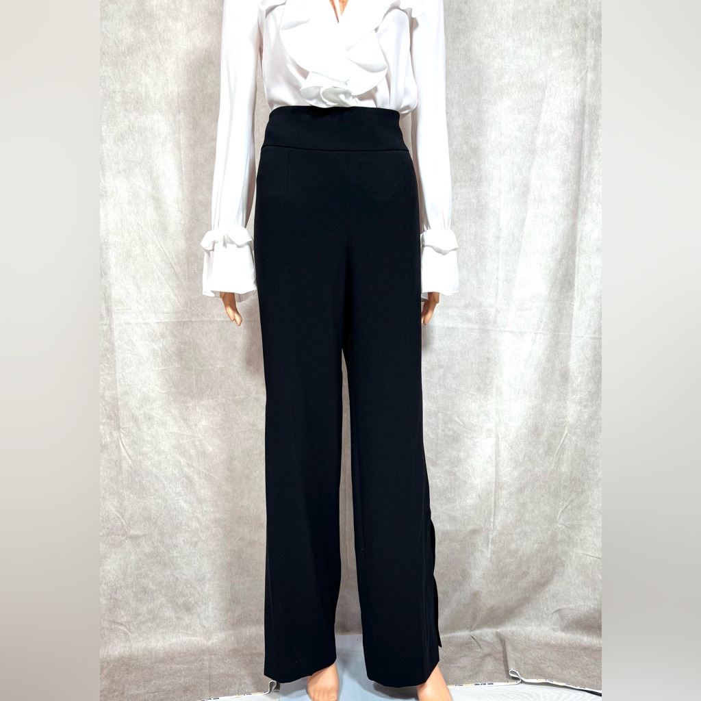 Nwt - Elie Tahari Black Wide Leg Pants